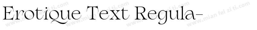 Erotique Text Regula字体转换